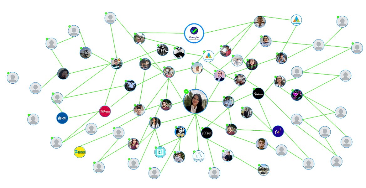 Gráfico de conectividad de la red Finangher