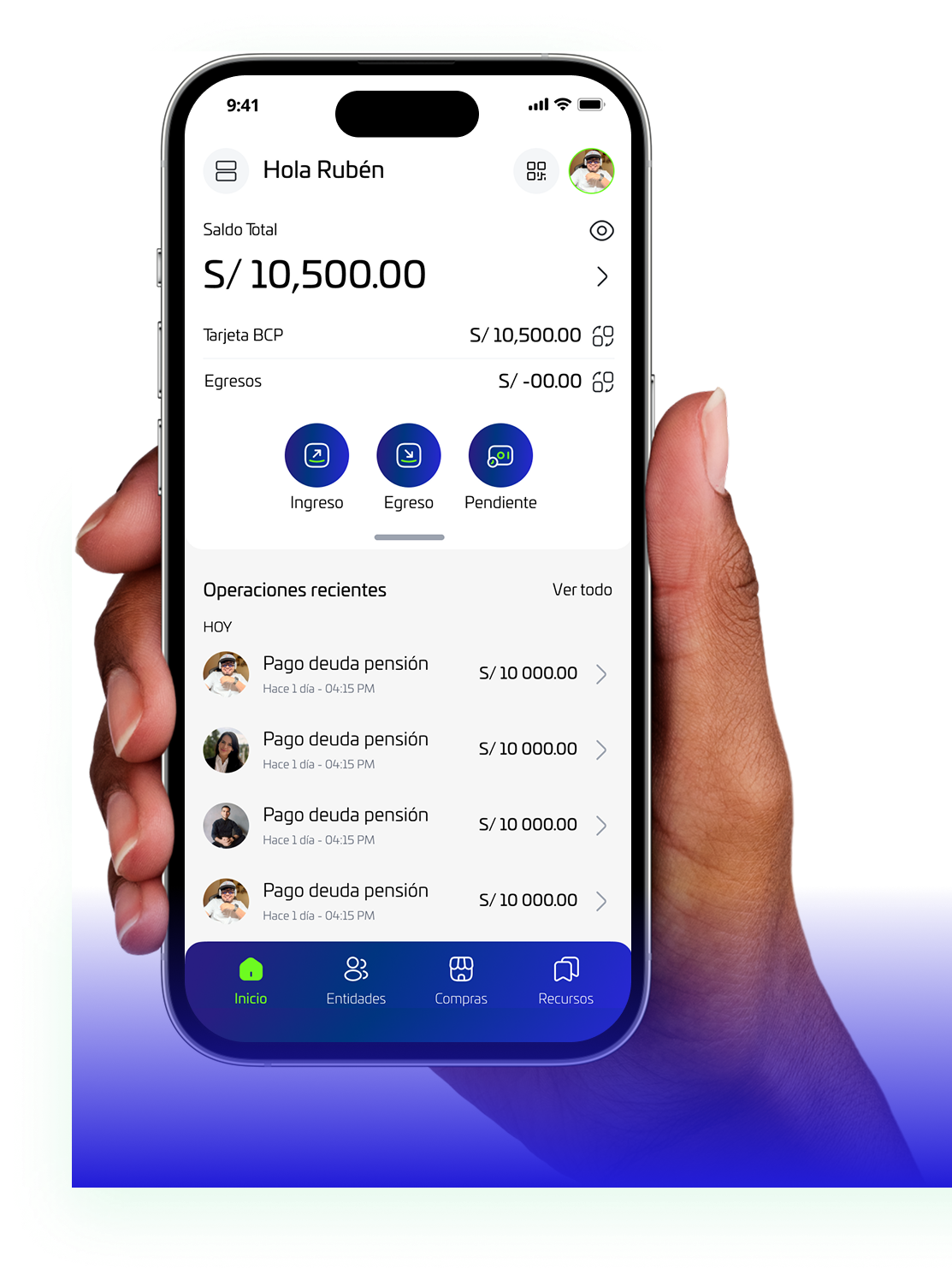 App Finangher en móvil